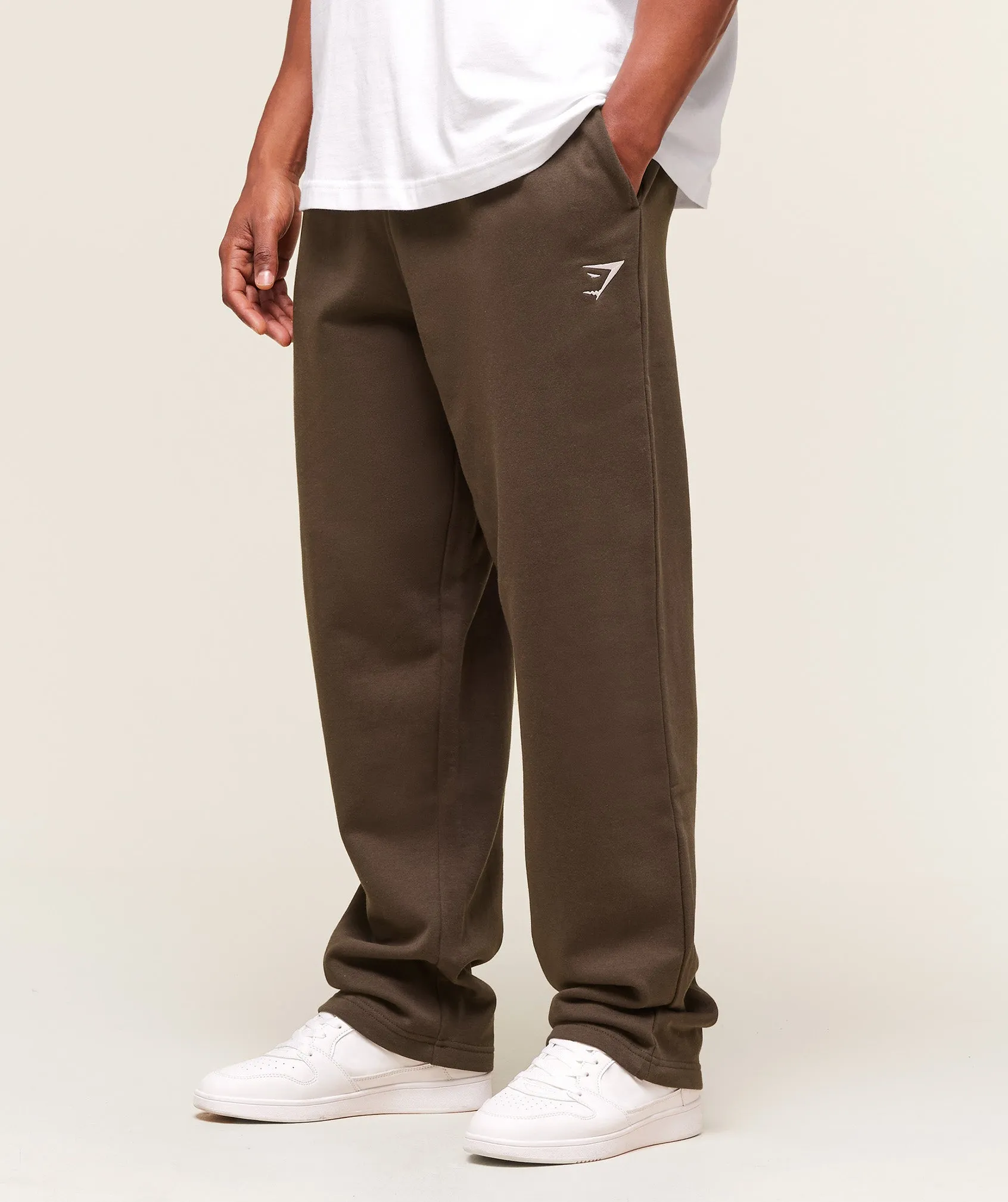 Gymshark Crest Straight Leg Joggers - Archive Brown sold by Gymshark product image thumbnail 2