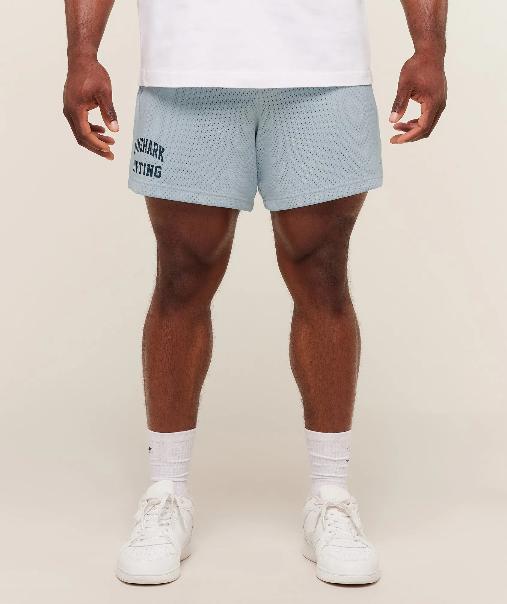 Gymshark Lifting Mesh 5" Shorts - Smoke Blue sold by Gymshark