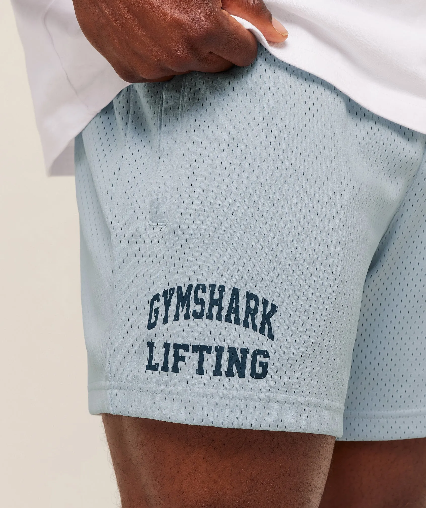 Gymshark Lifting Mesh 5" Shorts - Smoke Blue sold by Gymshark product image thumbnail 5