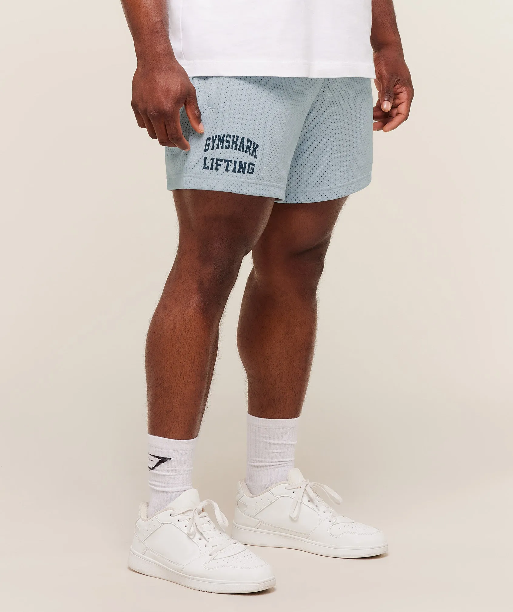 Gymshark Lifting Mesh 5" Shorts - Smoke Blue sold by Gymshark product image thumbnail 3