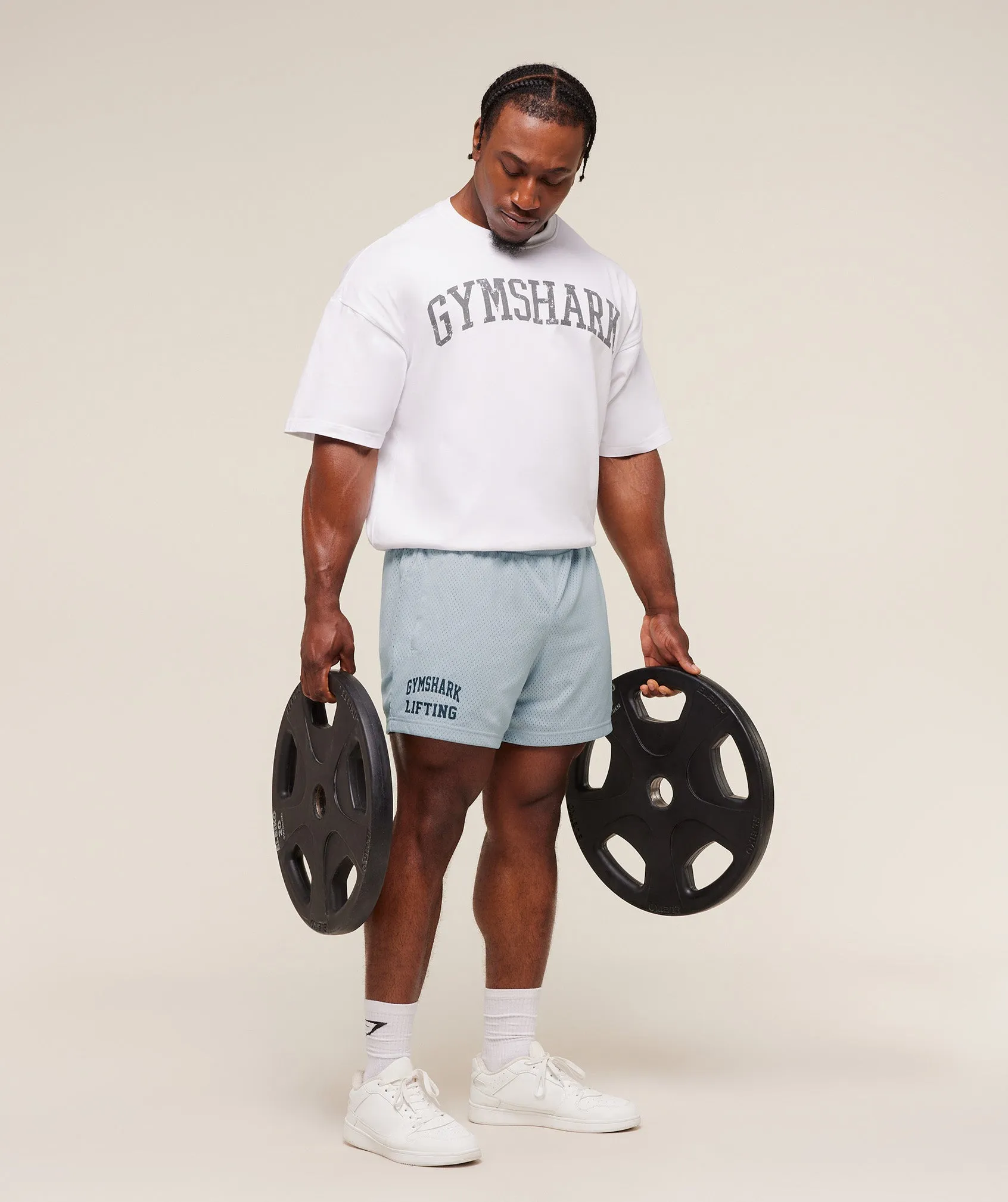 Gymshark Lifting Mesh 5" Shorts - Smoke Blue sold by Gymshark product image thumbnail 4