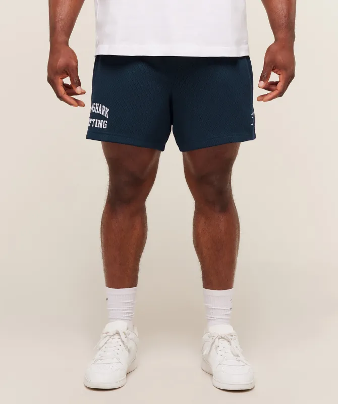 Gymshark Lifting Mesh 5" Shorts - Navy sold by Gymshark