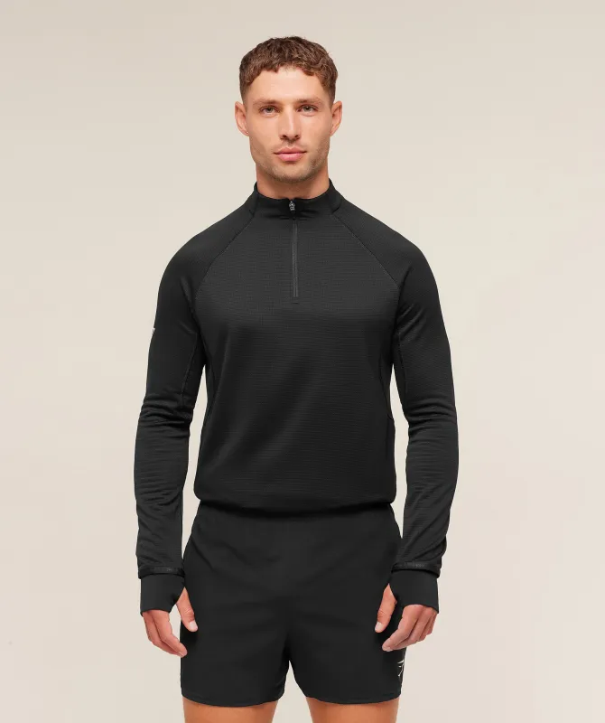 Gymshark Running 1/4 Zip - Black sold by Gymshark