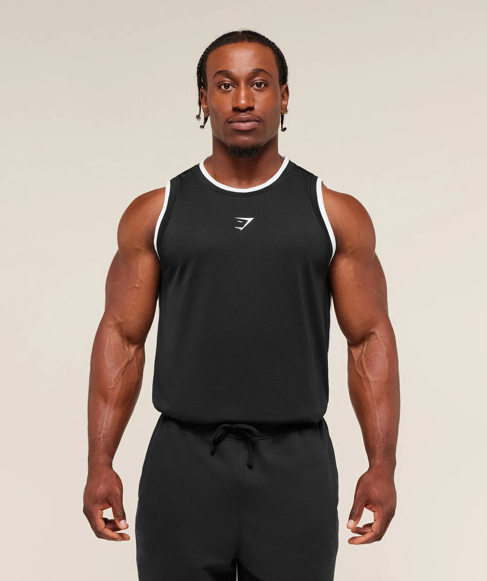 Gymshark Graphic Basketball Mesh Tank - Black sold by Gymshark product image thumbnail 2