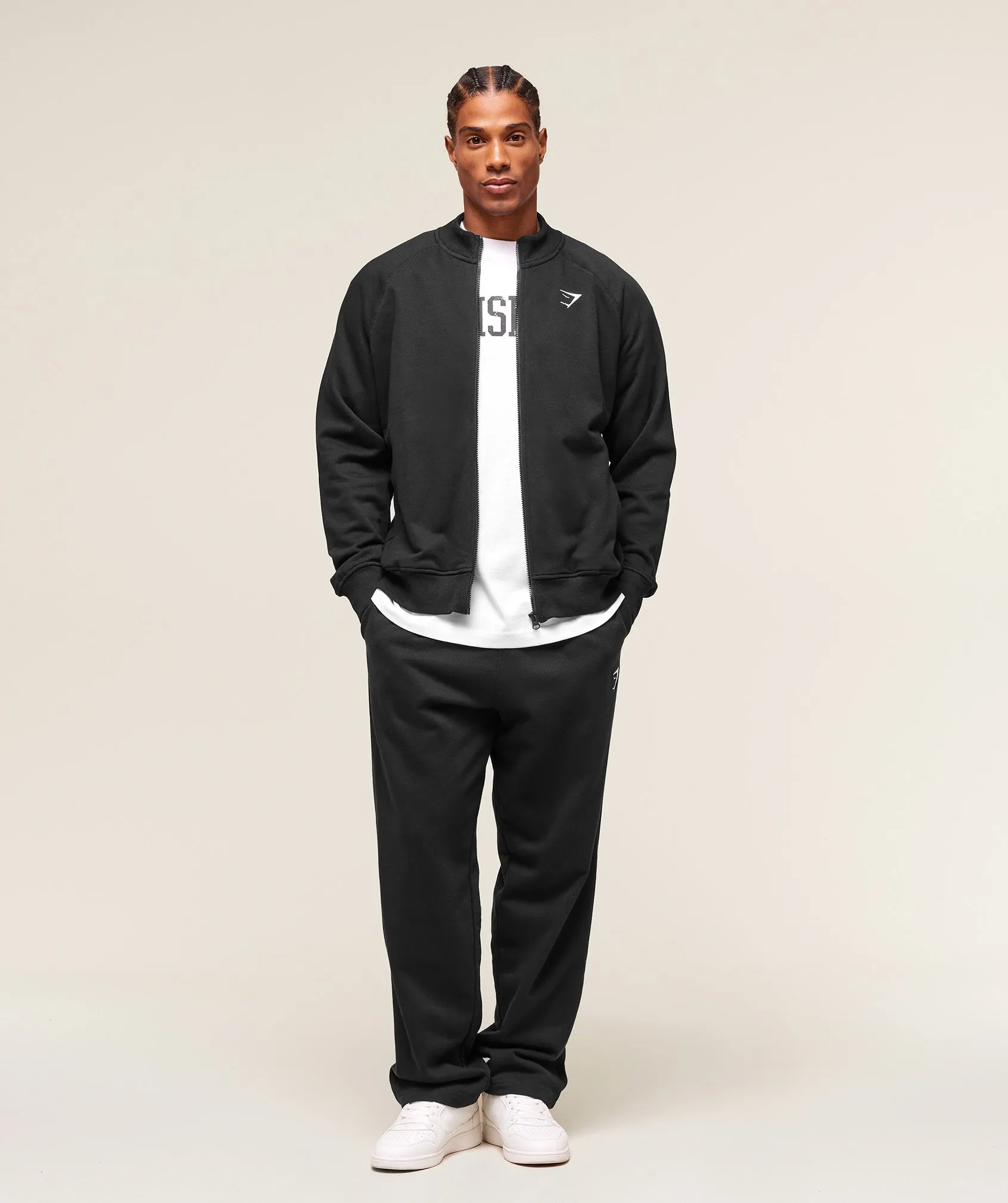 Gymshark Crest Oversized Track Jacket - Black sold by Gymshark product image thumbnail 5
