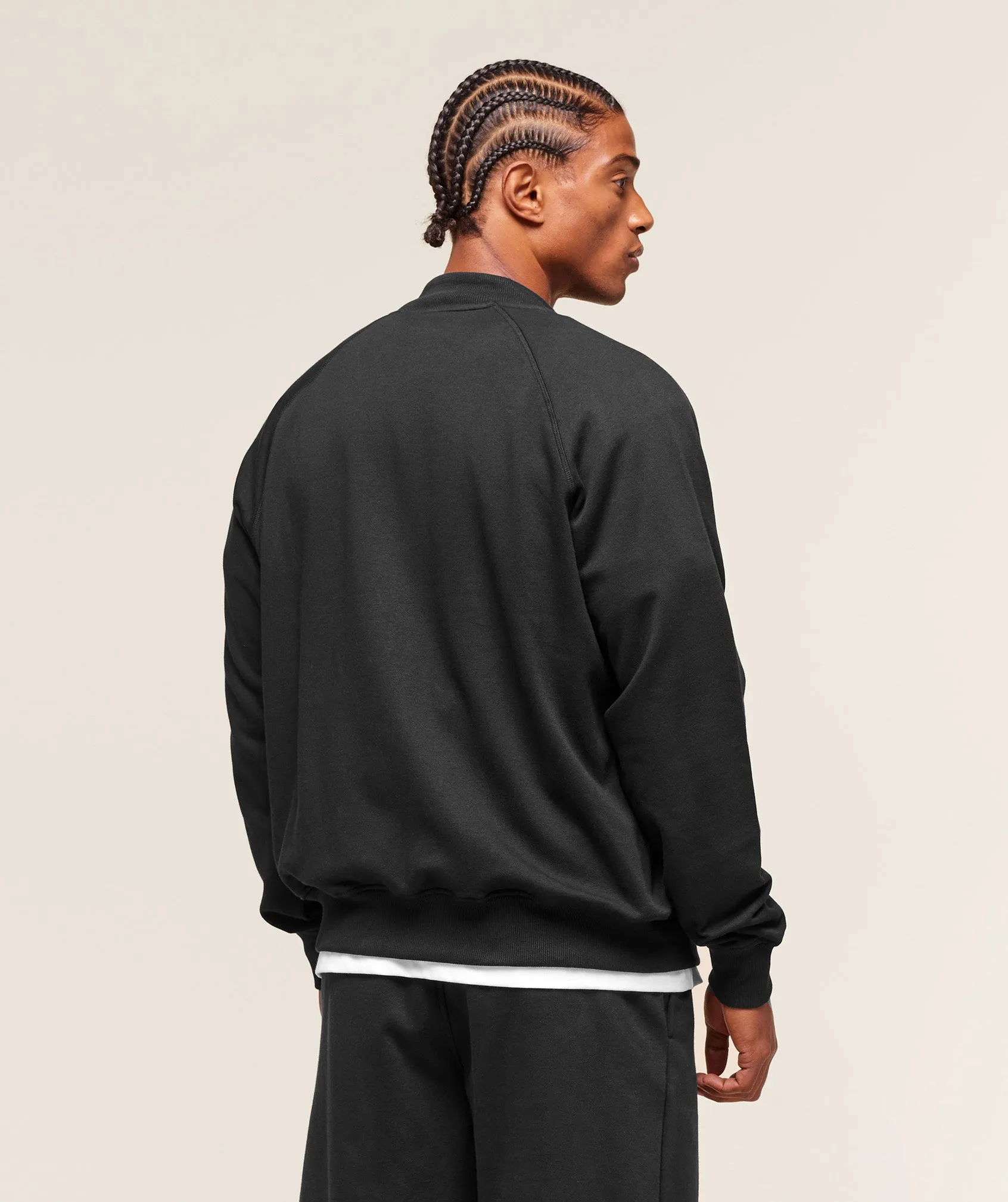 Gymshark Crest Oversized Track Jacket - Black sold by Gymshark product image thumbnail 3