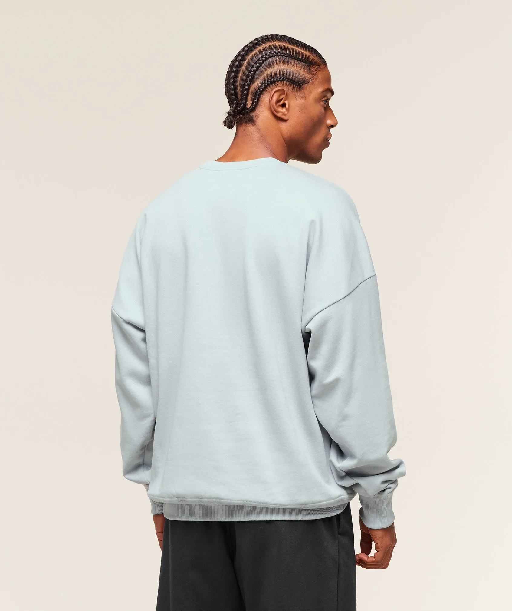 Gymshark Crest Oversized Crew - Smoke Blue sold by Gymshark product image thumbnail 3