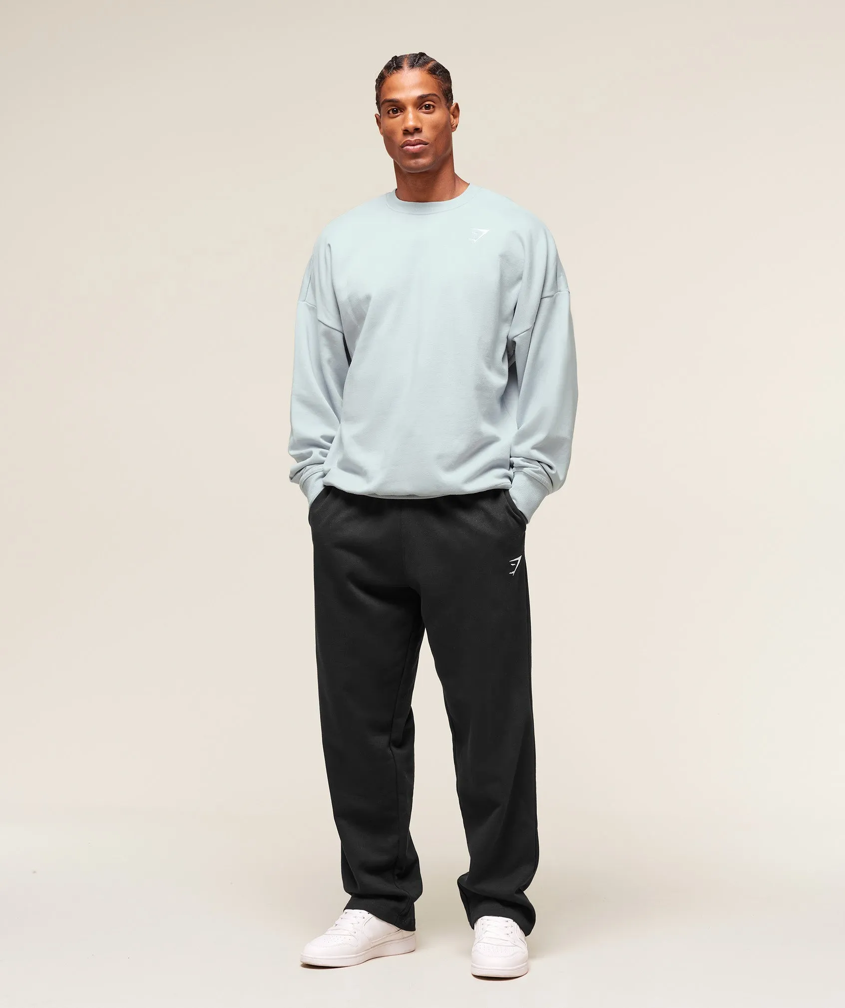 Gymshark Crest Oversized Crew - Smoke Blue sold by Gymshark product image thumbnail 5