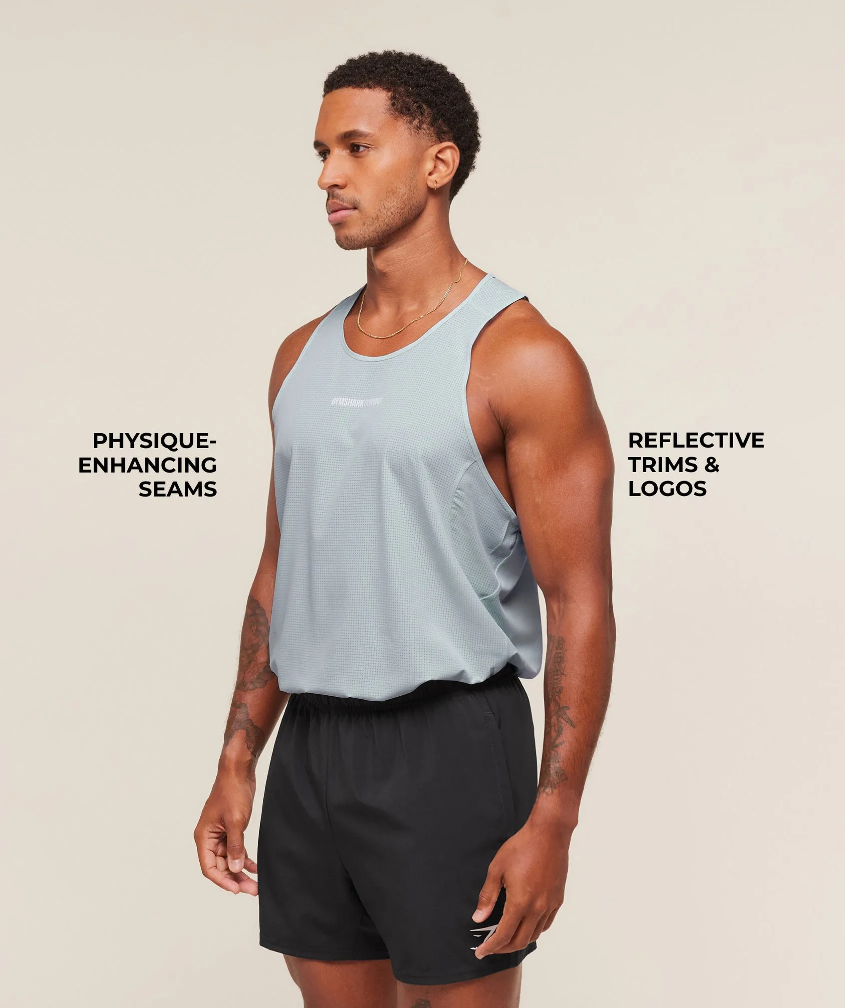 Gymshark Running Tank - Smoke Blue sold by Gymshark product image thumbnail 2