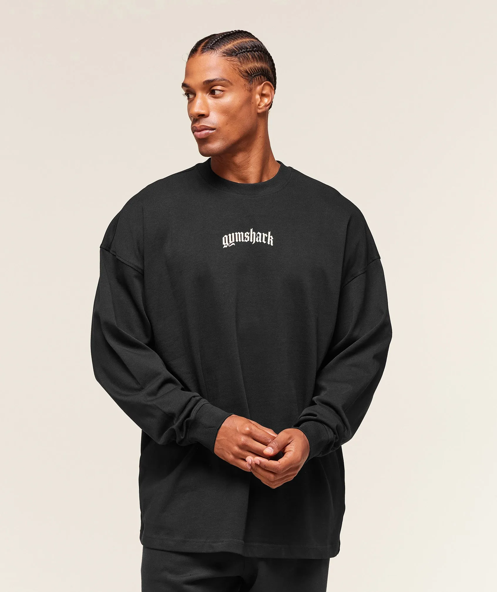 Gymshark Lion Graphic Long Sleeve T-Shirt - Black sold by Gymshark product image thumbnail 2