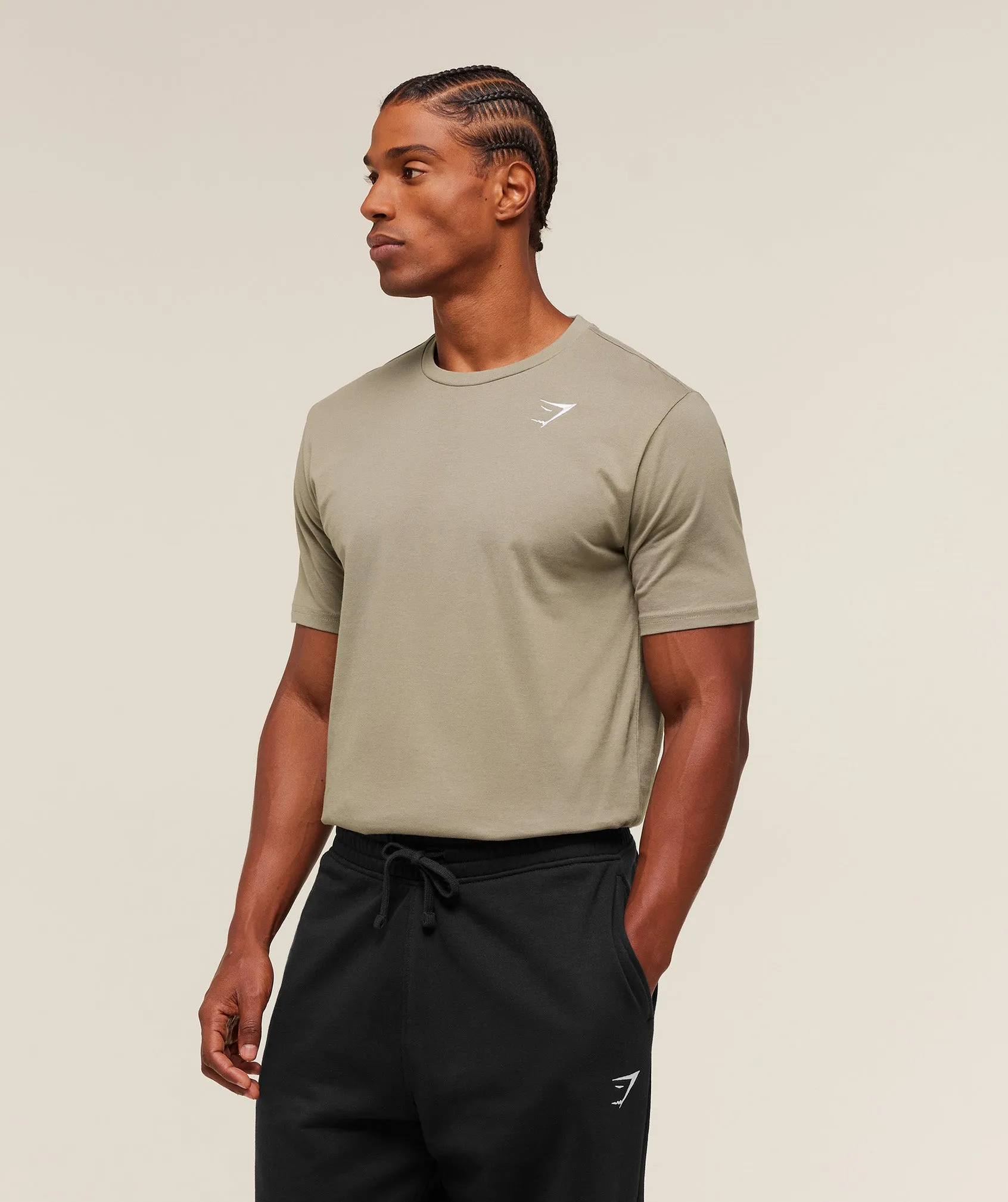 Gymshark Crest T-Shirt - Linen Brown sold by Gymshark product image thumbnail 3