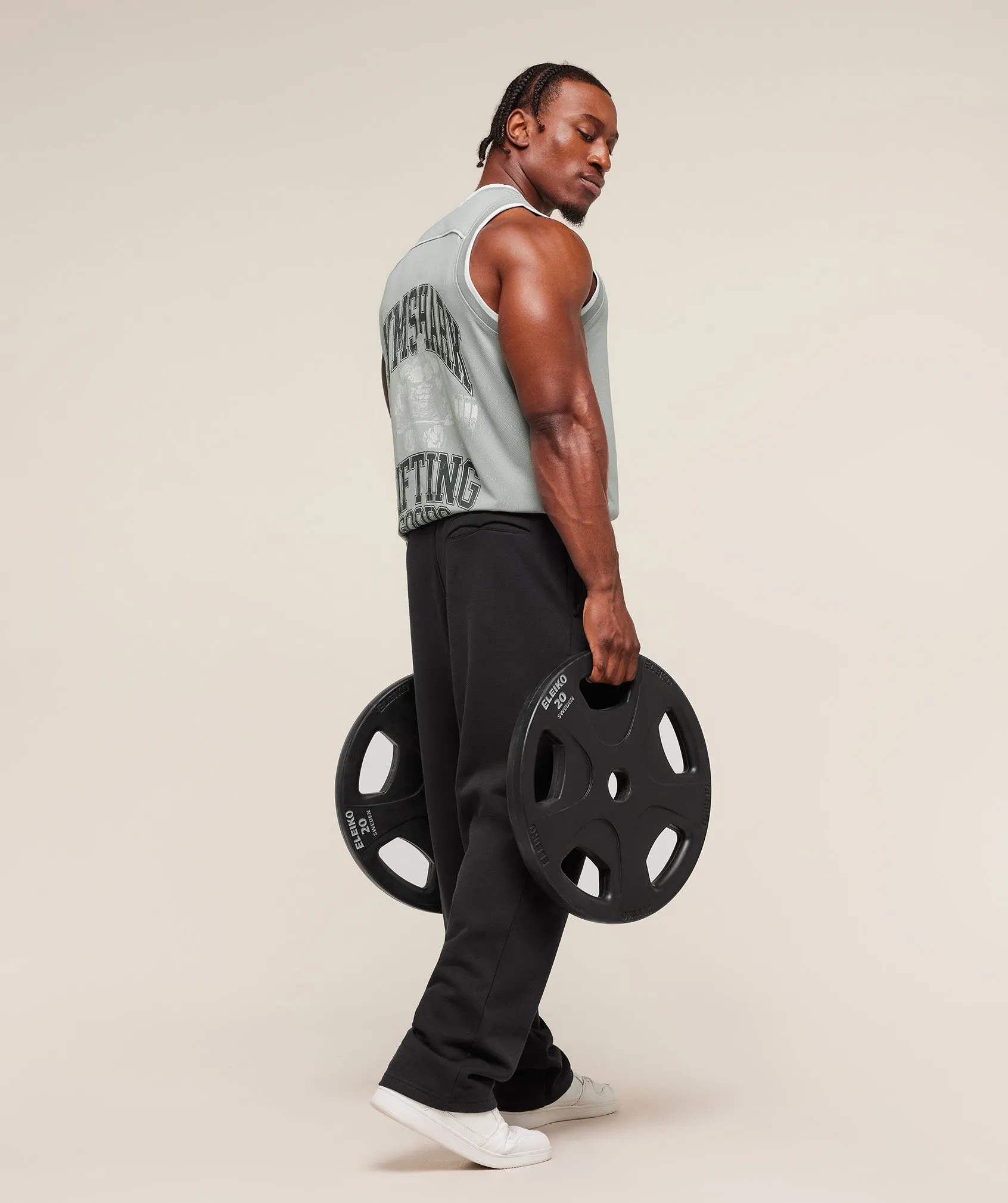 Gymshark Graphic Basketball Mesh Tank - Silver Grey sold by Gymshark product image thumbnail 4