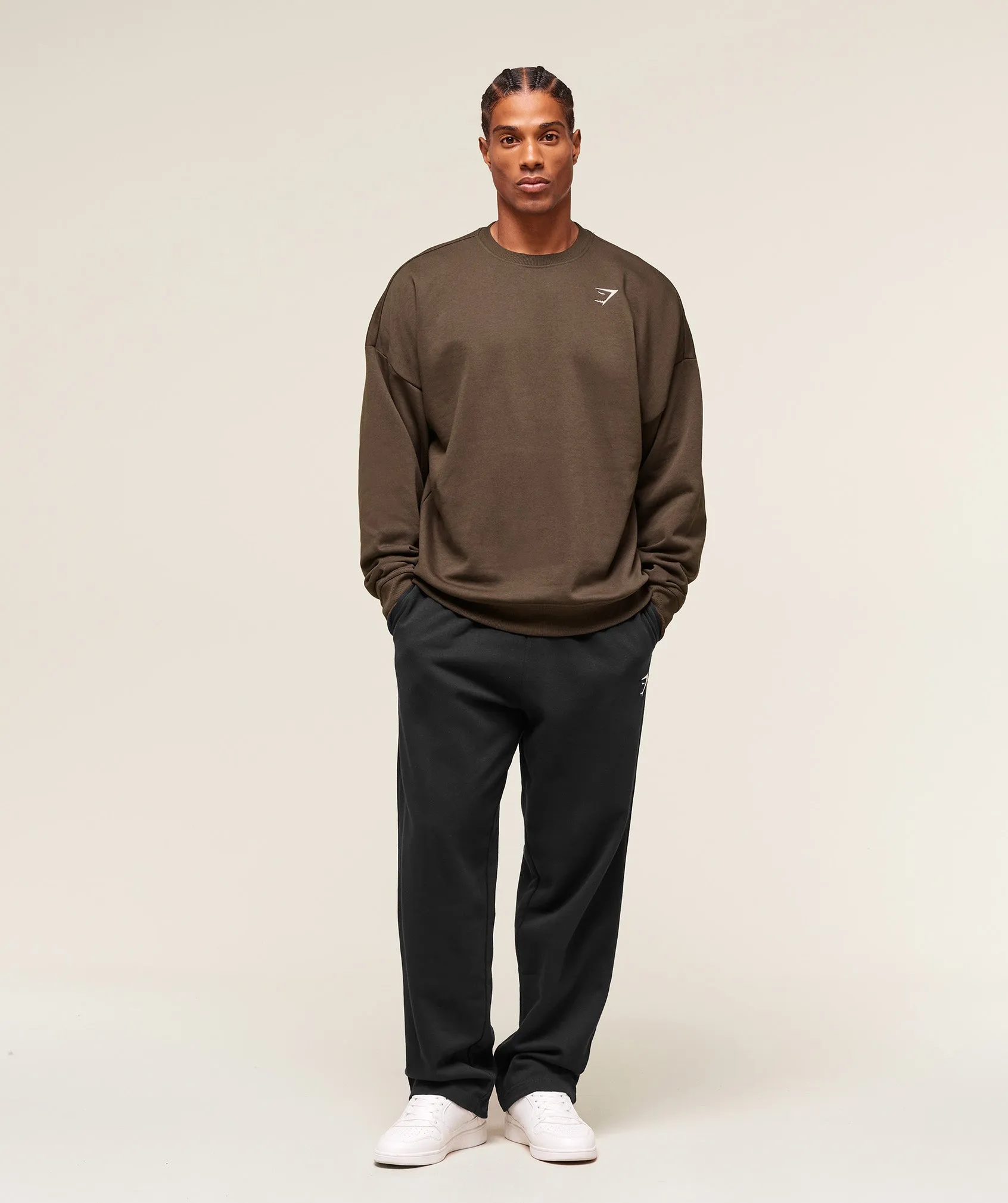 Gymshark Crest Oversized Crew - Archive Brown sold by Gymshark product image thumbnail 5