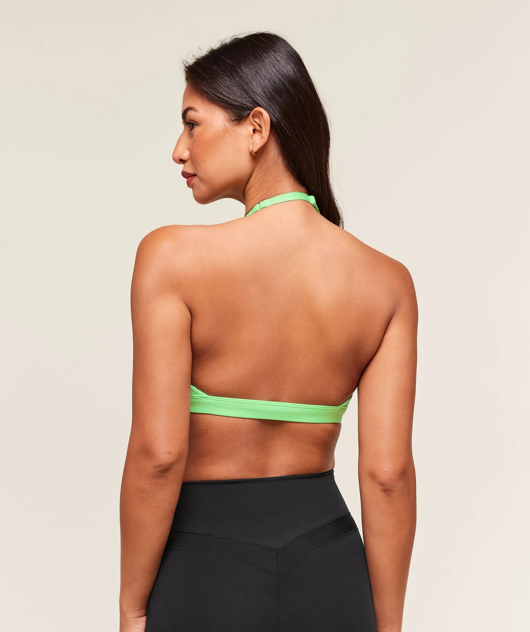 Gymshark Minimal Halterneck Sports Bra - Active Green sold by Gymshark product image thumbnail 2