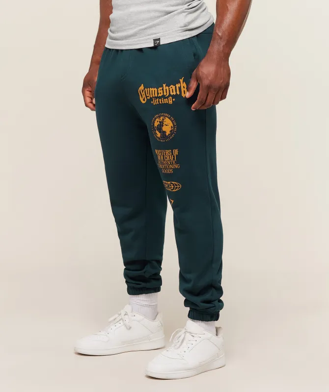 Gymshark Global Lifting Oversized Essential Joggers - Deep Petrol Blue sold by Gymshark
