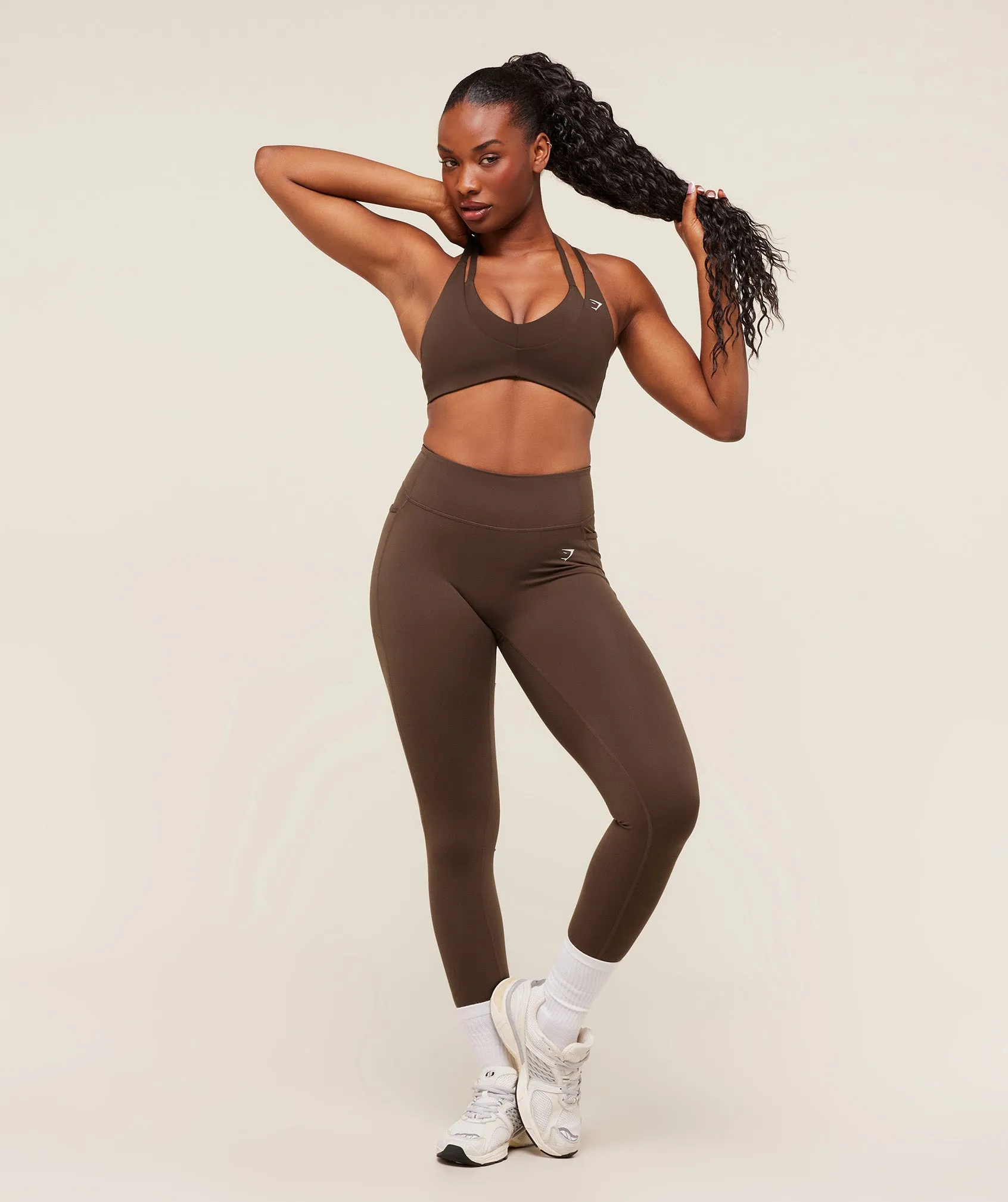 Gymshark Reps T Back Sports bRa - Archive Brown sold by Gymshark product image thumbnail 4