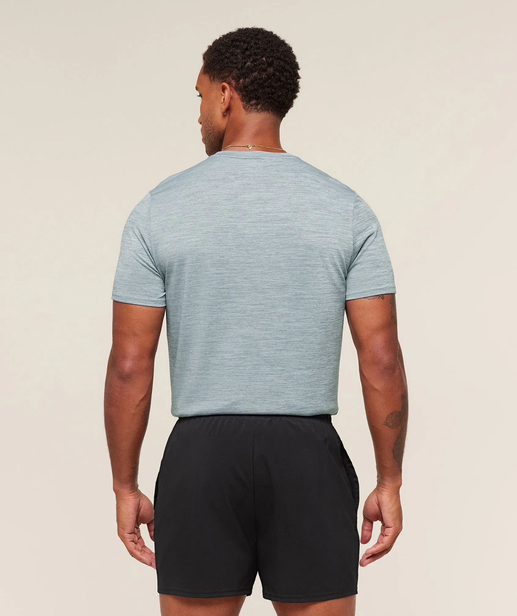 Gymshark Arrival Regular Fit T-Shirt - Smoke Blue/Denim Grey sold by Gymshark product image thumbnail 3
