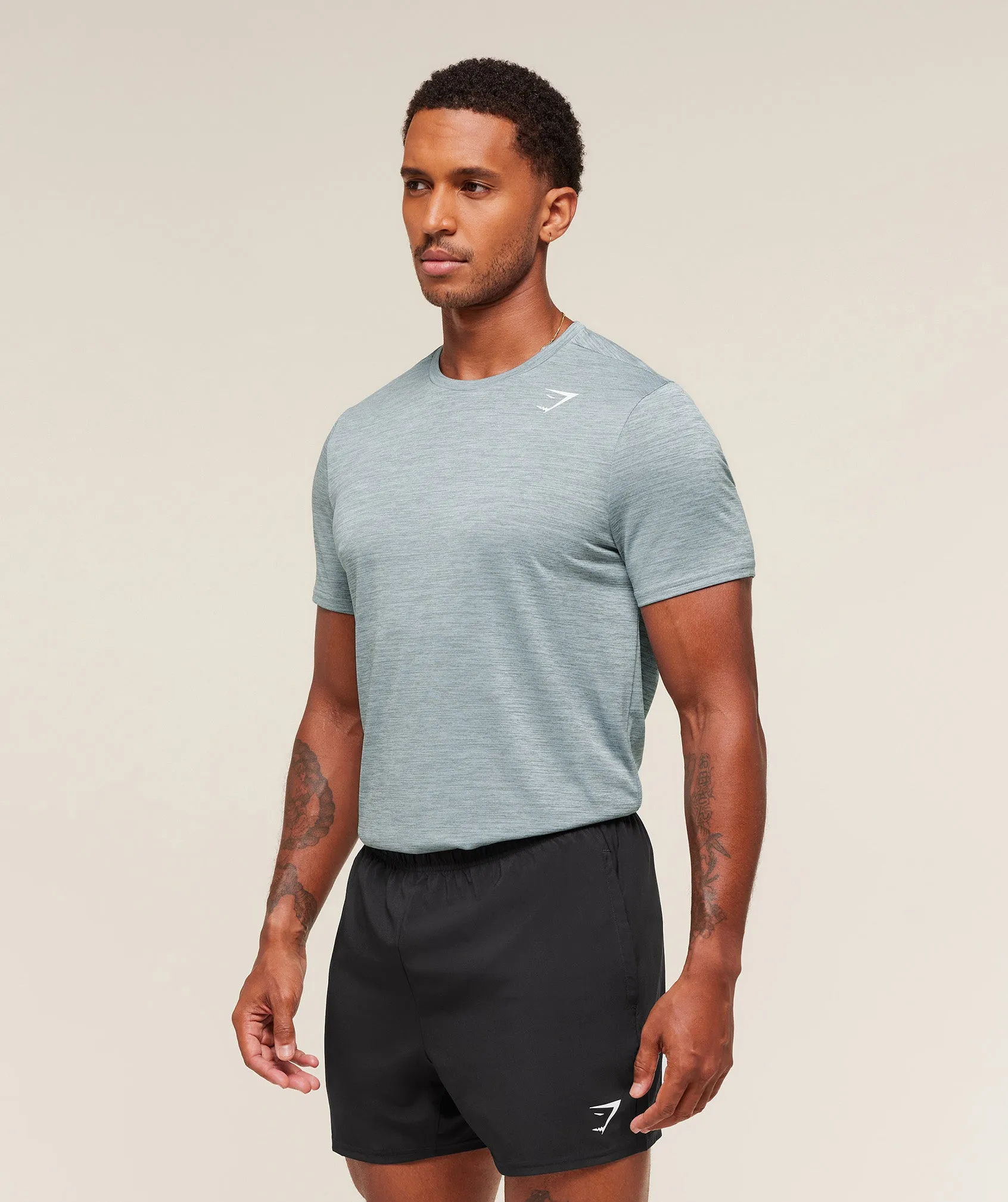 Gymshark Arrival Regular Fit T-Shirt - Smoke Blue/Denim Grey sold by Gymshark product image thumbnail 2