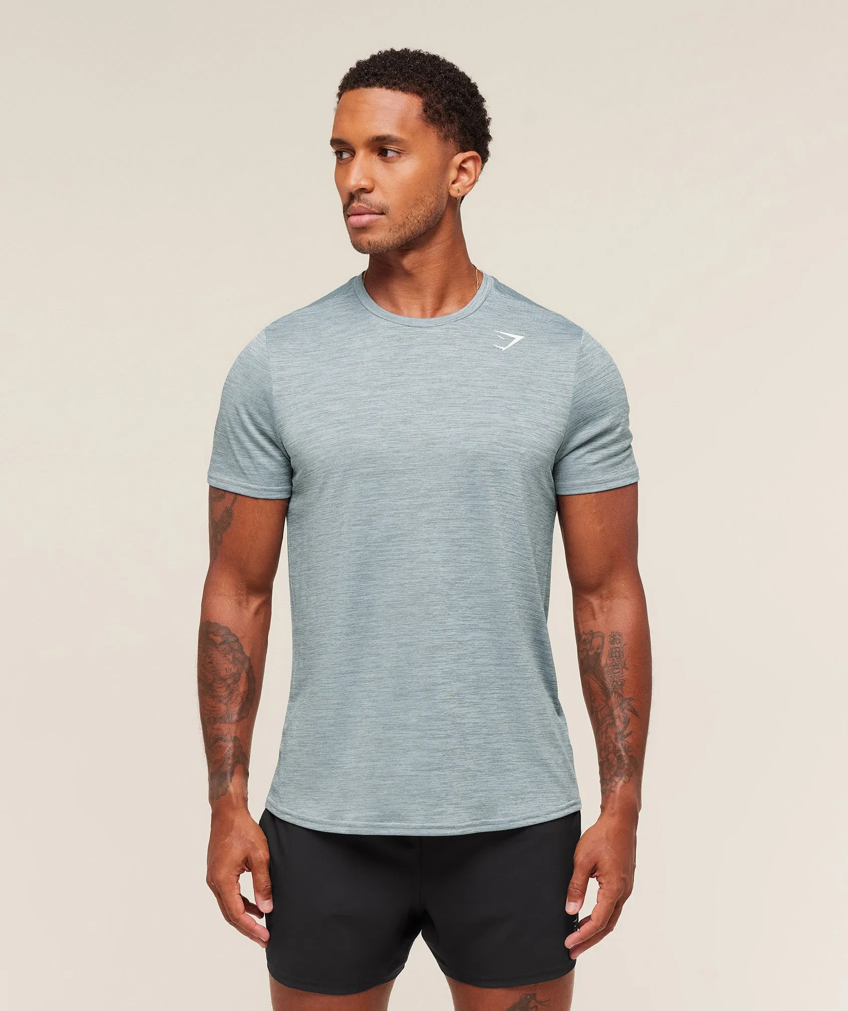 Gymshark Arrival Regular Fit T-Shirt - Smoke Blue/Denim Grey sold by Gymshark product image thumbnail 5