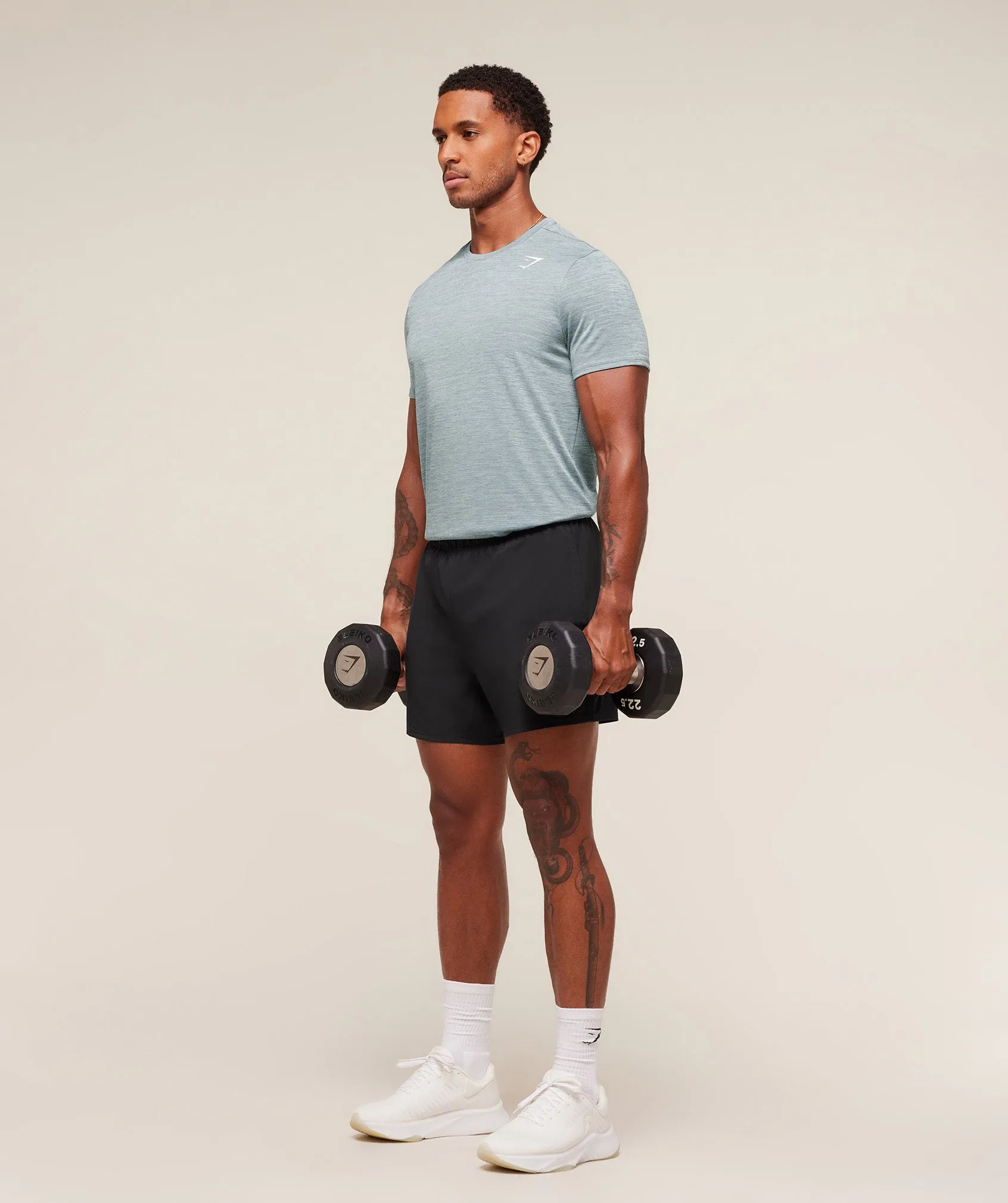 Gymshark Arrival Regular Fit T-Shirt - Smoke Blue/Denim Grey sold by Gymshark product image thumbnail 4