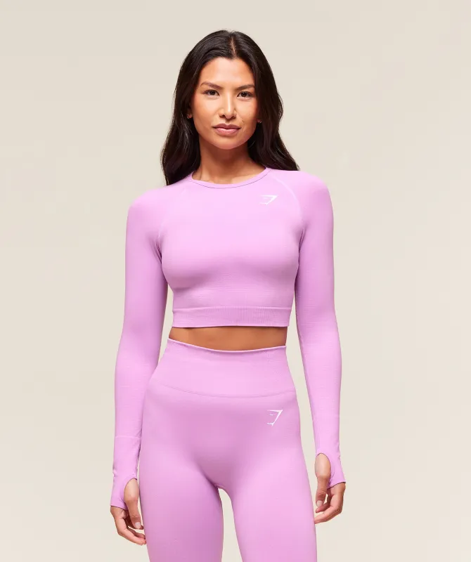 Gymshark Vital Crop Top - Sour Pink/Marl sold by Gymshark