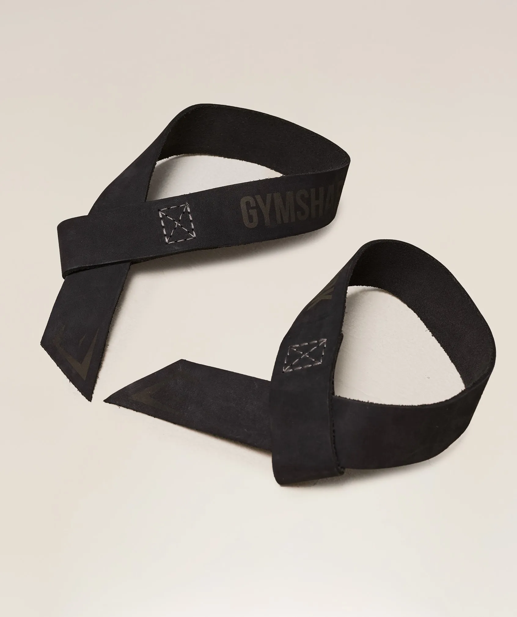 Gymshark Leather Lifting Straps - Asphalt Grey sold by Gymshark