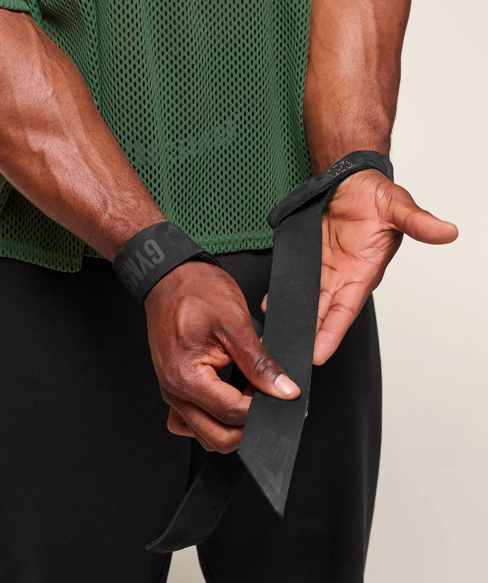 Gymshark Leather Lifting Straps - Asphalt Grey sold by Gymshark product image thumbnail 2