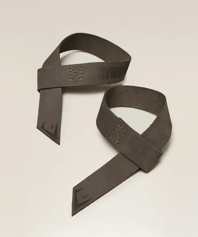 Gymshark Leather Lifting Straps - Camo Brown sold by Gymshark