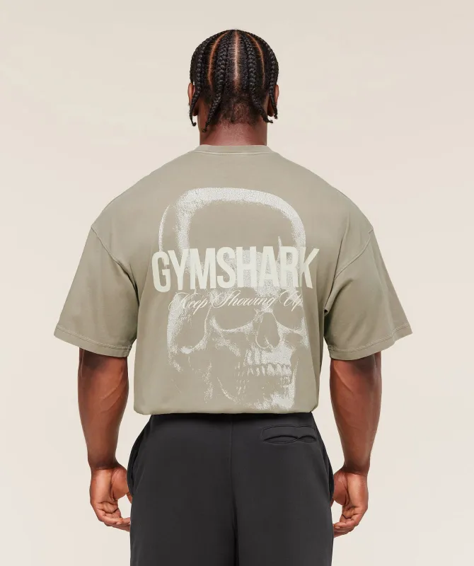 Gymshark Deadweight T-Shirt - Linen Brown sold by Gymshark