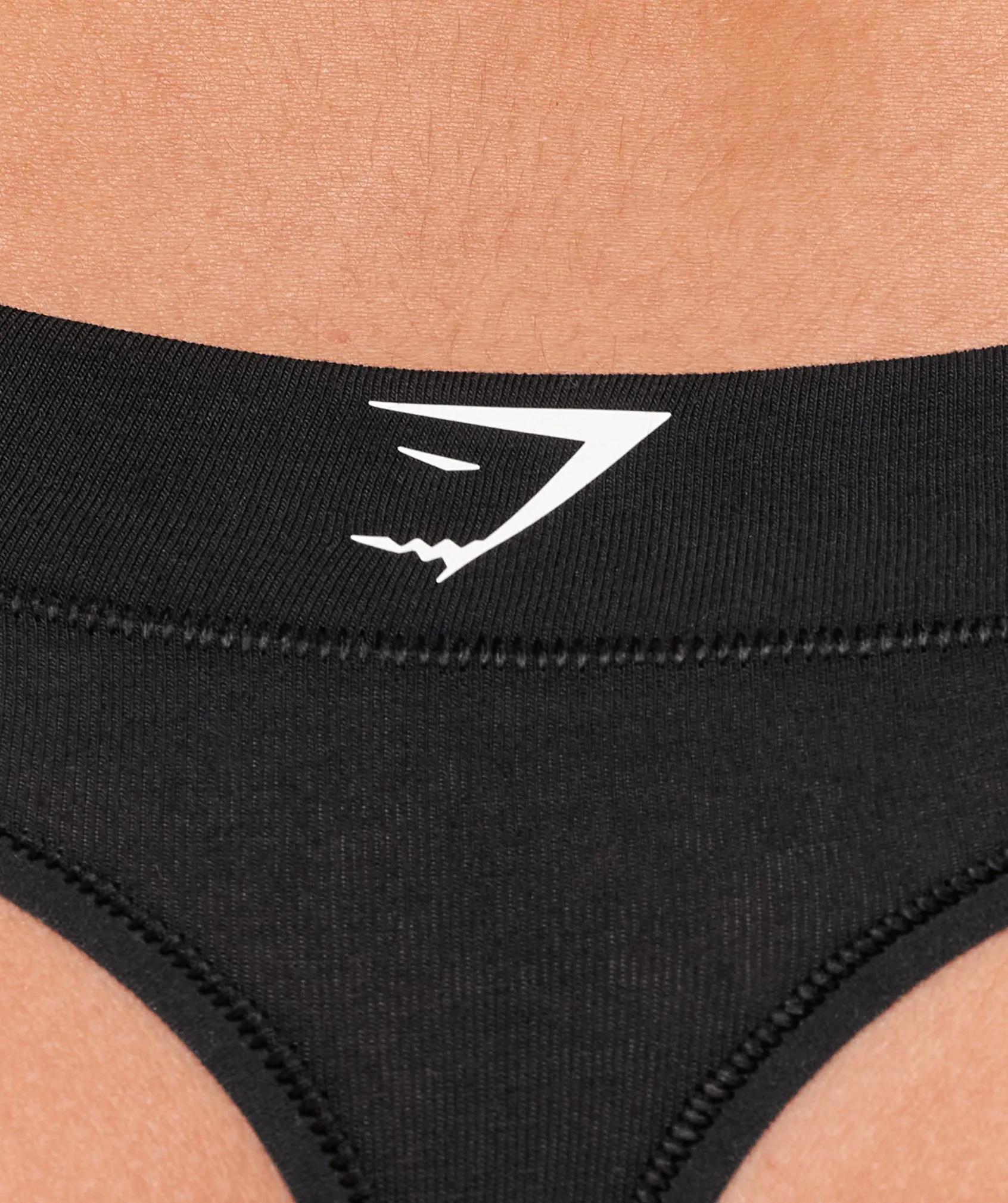 Gymshark Gymshark Lifestyle Club Cotton Thong - Black sold by Gymshark product image thumbnail 5