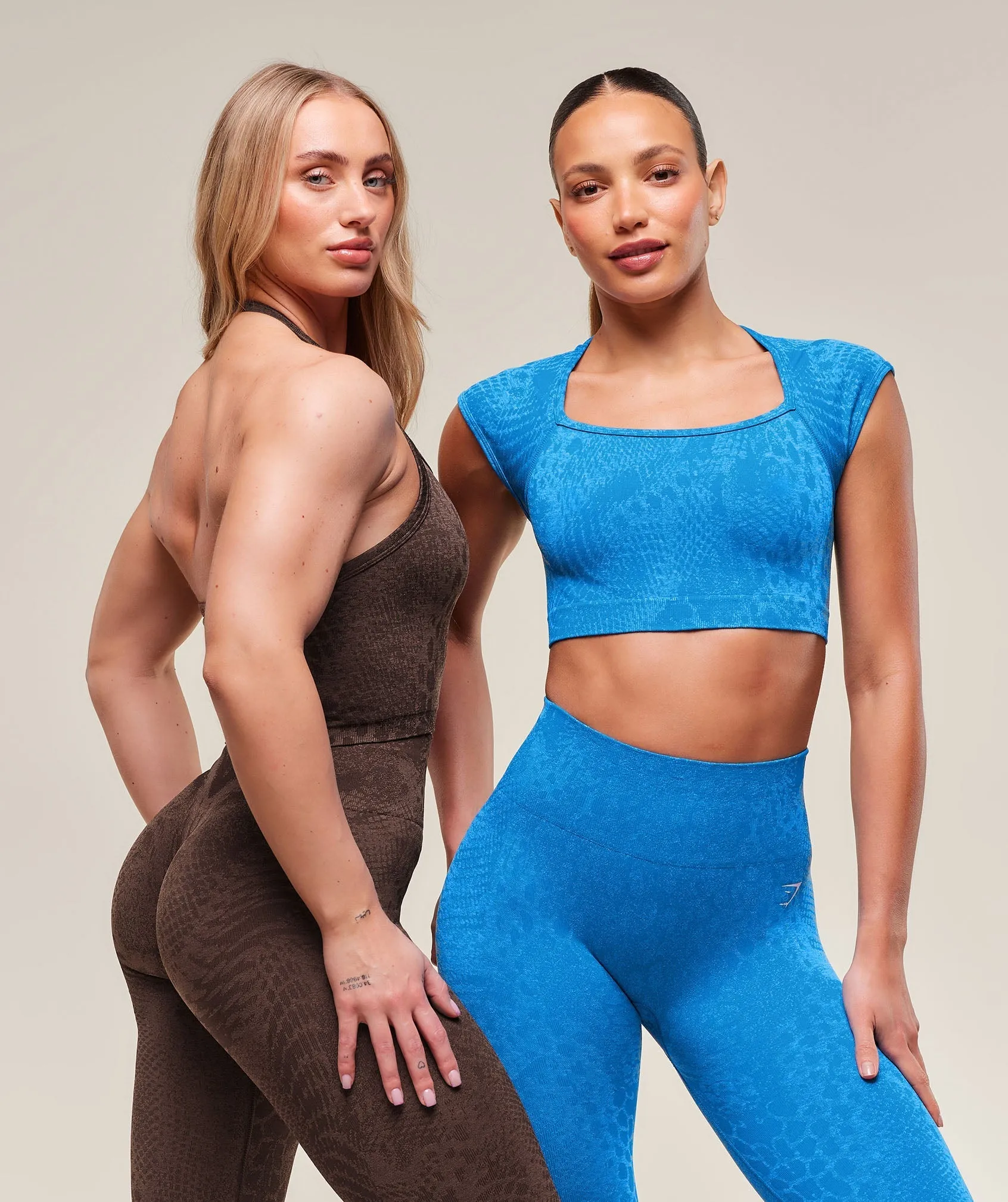 Gymshark Adapt Animal X Whitney Seamless Midi Tank - Soft Brown/Archive Brown sold by Gymshark product image thumbnail 3