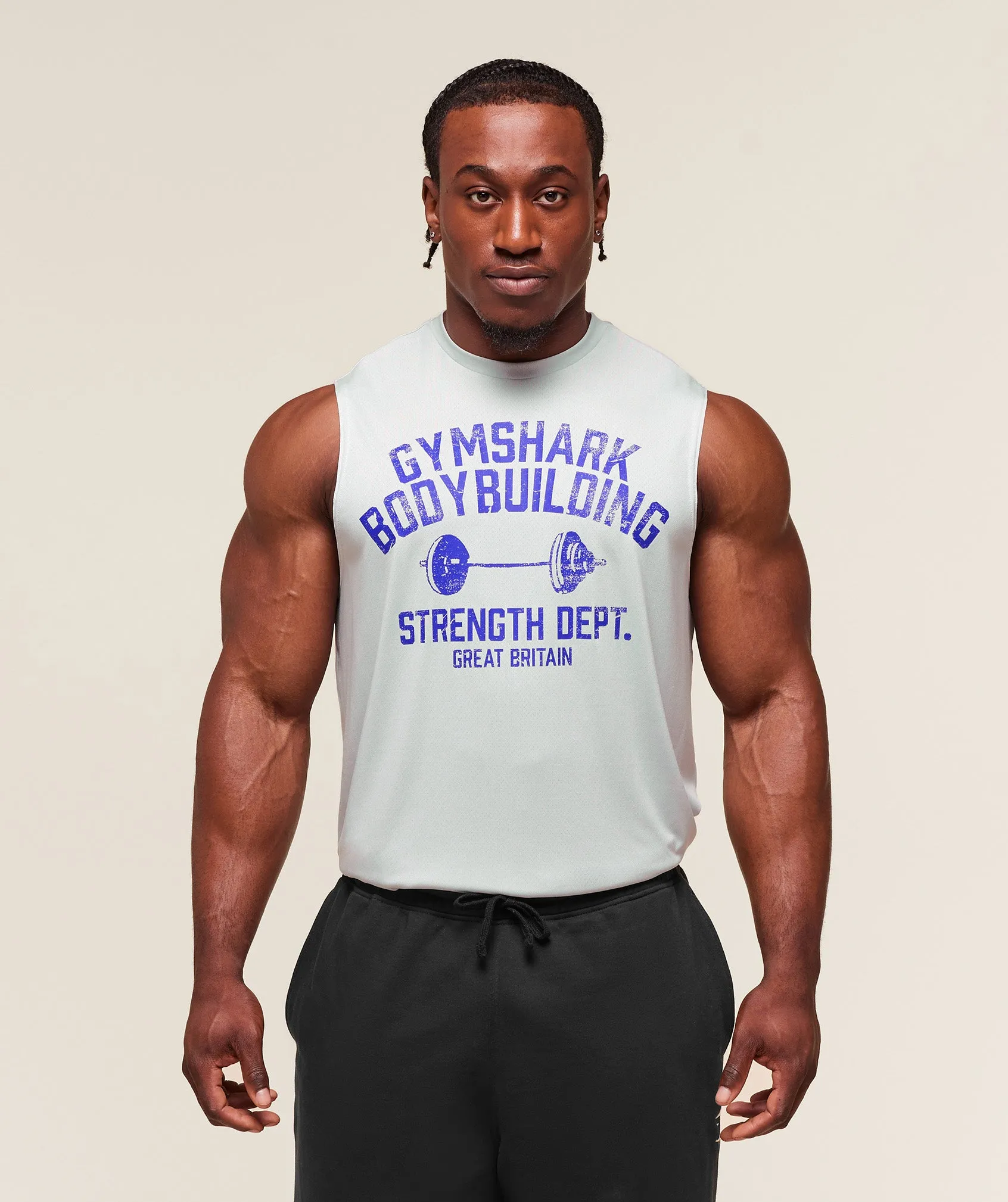 Gymshark Olympic Bar Tank - Metal Grey sold by Gymshark