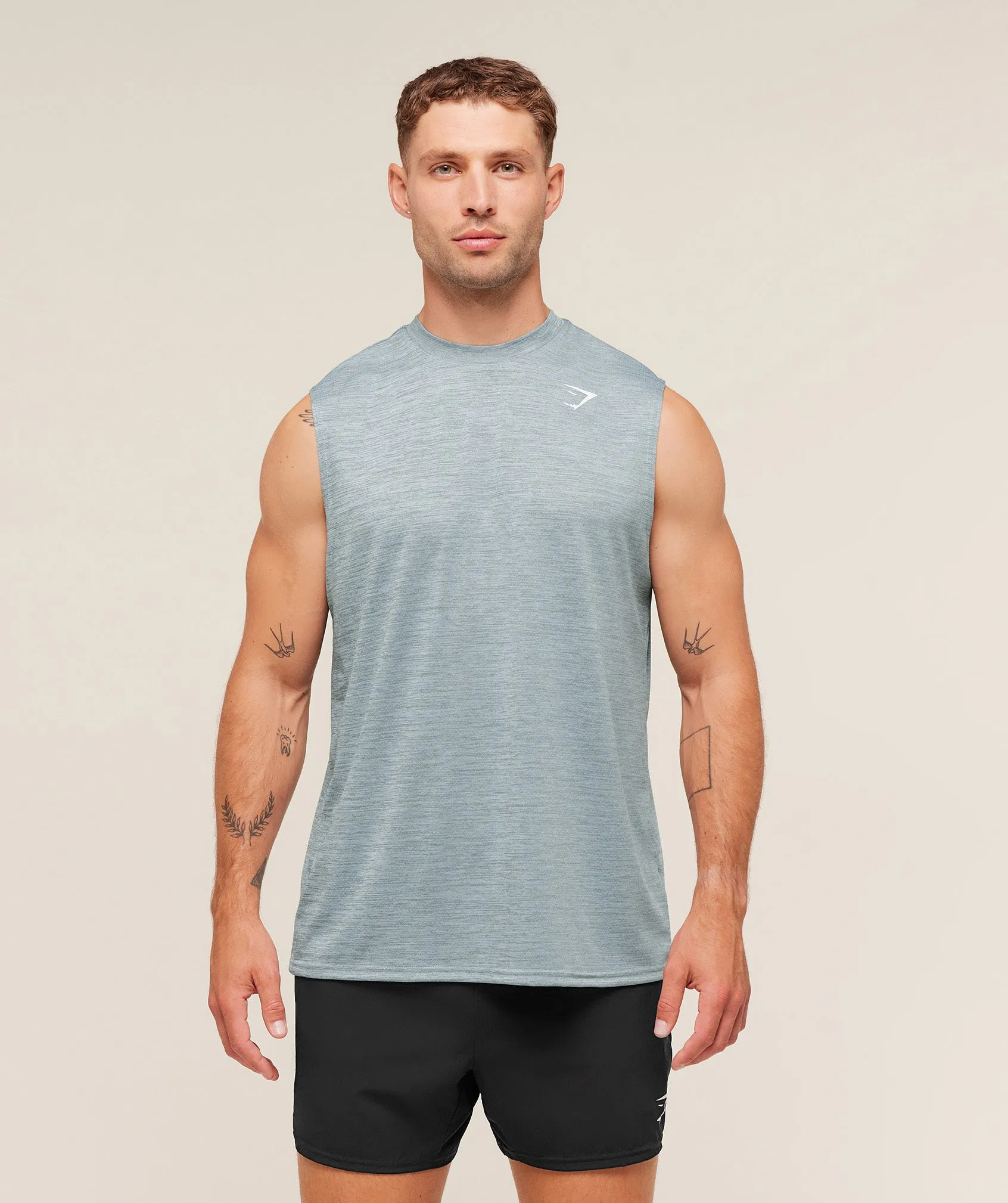Gymshark Arrival Oversized Tank - Smoke Blue/Denim Grey sold by Gymshark product image thumbnail 5