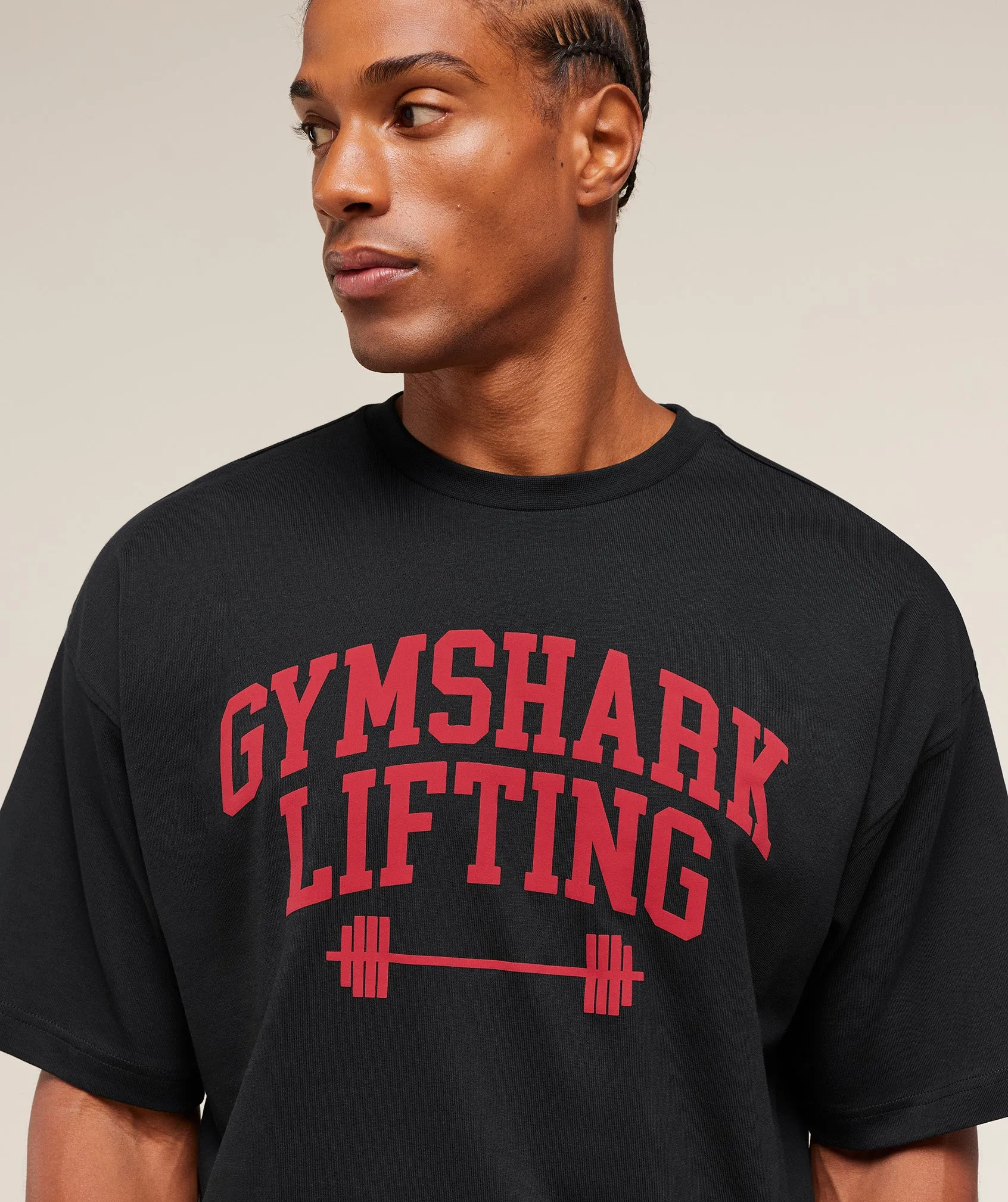 Gymshark Gymshark Lifting Barbell T-Shirt - Black sold by Gymshark product image thumbnail 5