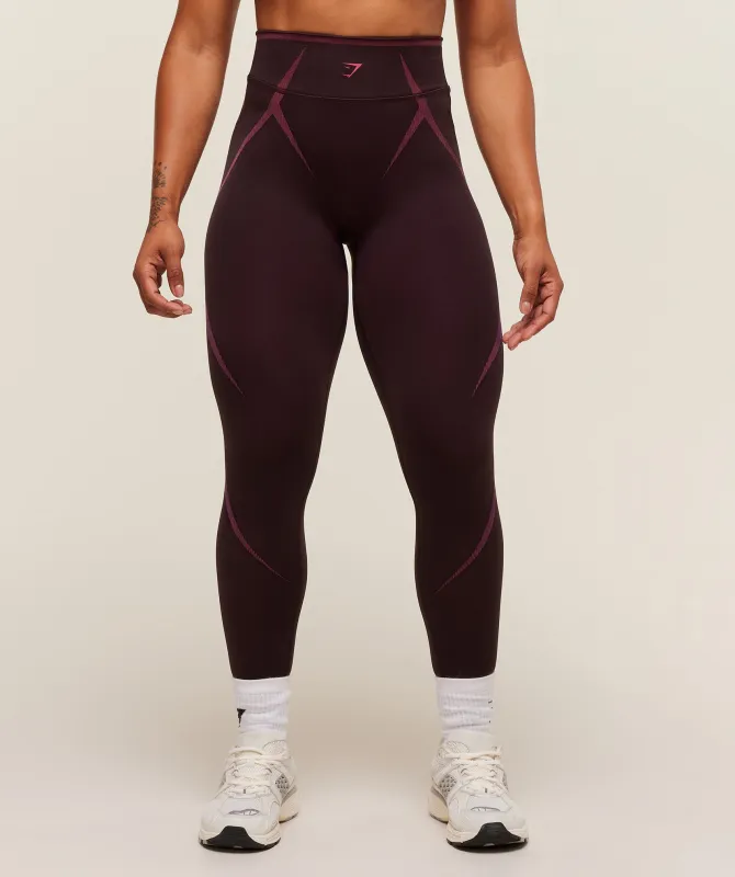 Gymshark Apex Lift Seamless Leggings - Cherry Purple/Build Pink sold by Gymshark