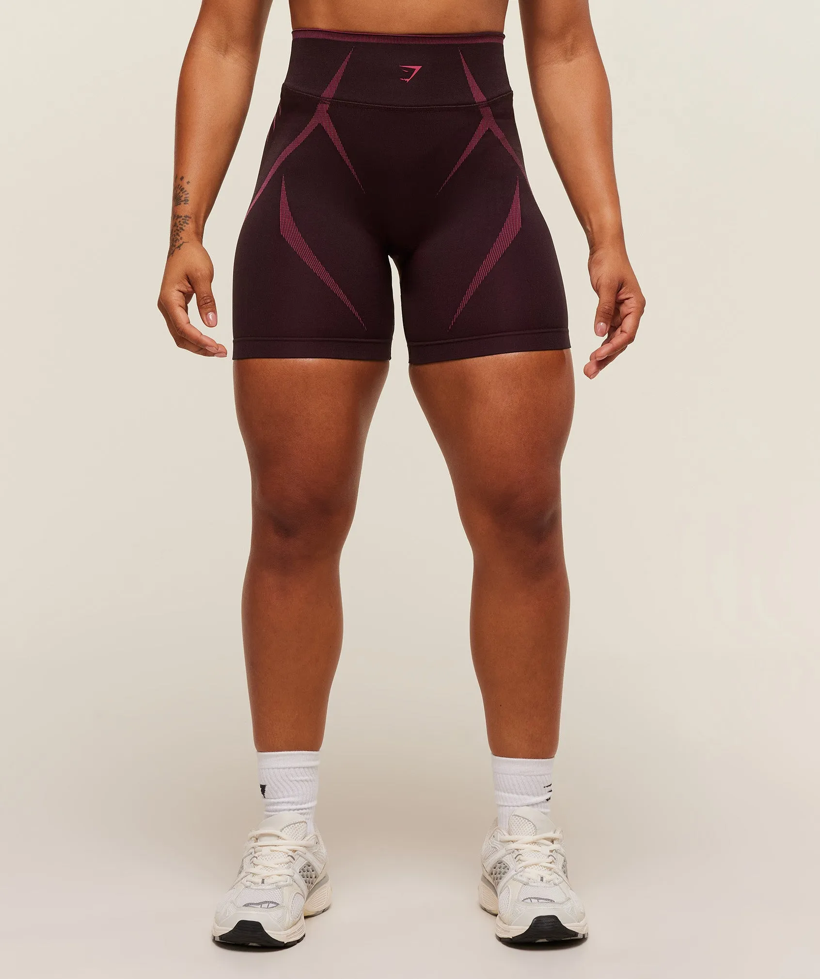 Gymshark Apex Lift Seamless Short - Cherry Purple/Build Pink sold by Gymshark