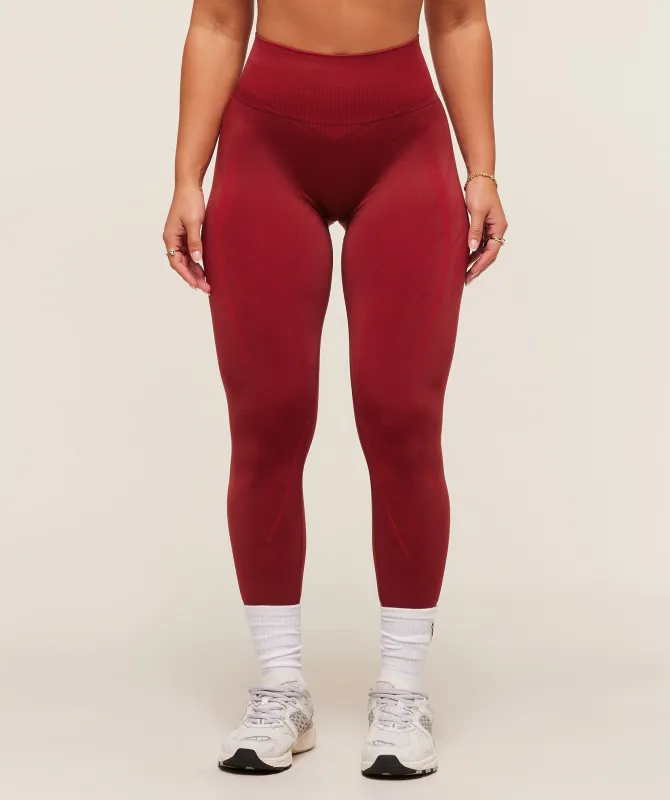 Gymshark x Analis Seamless Leggings - Reps Red/Carmine Red sold by Gymshark
