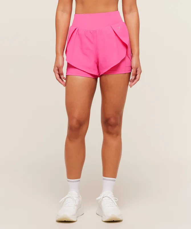 Gymshark Running 2-in-1 Shorts - Energy Pink sold by Gymshark