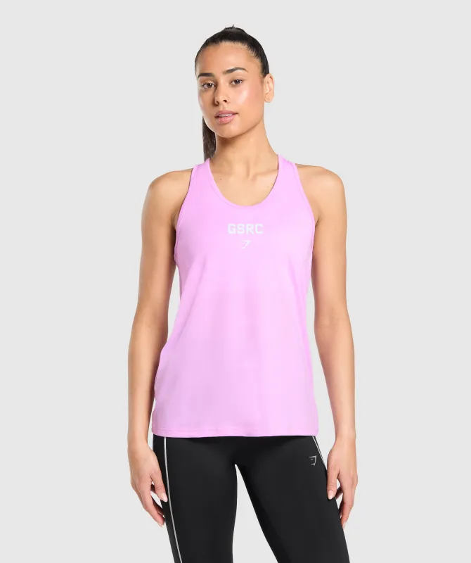 Gymshark Run Club Graphic Tank - Sour Pink sold by Gymshark