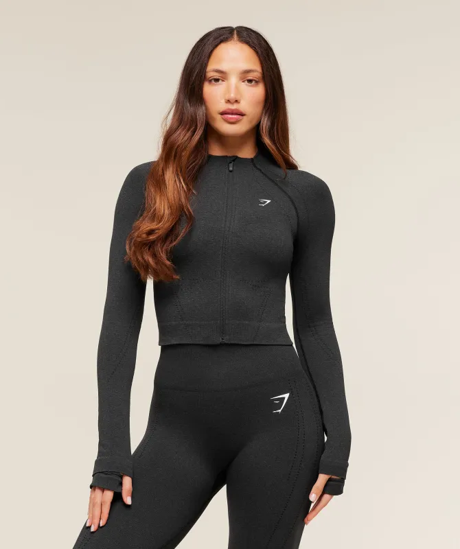 Gymshark Vital Warm Jacket - Black Marl sold by Gymshark