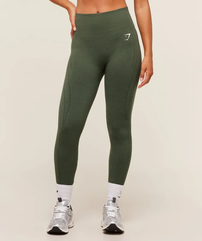 Gymshark VItal Warm Leggings - Base Green/Marl sold by Gymshark