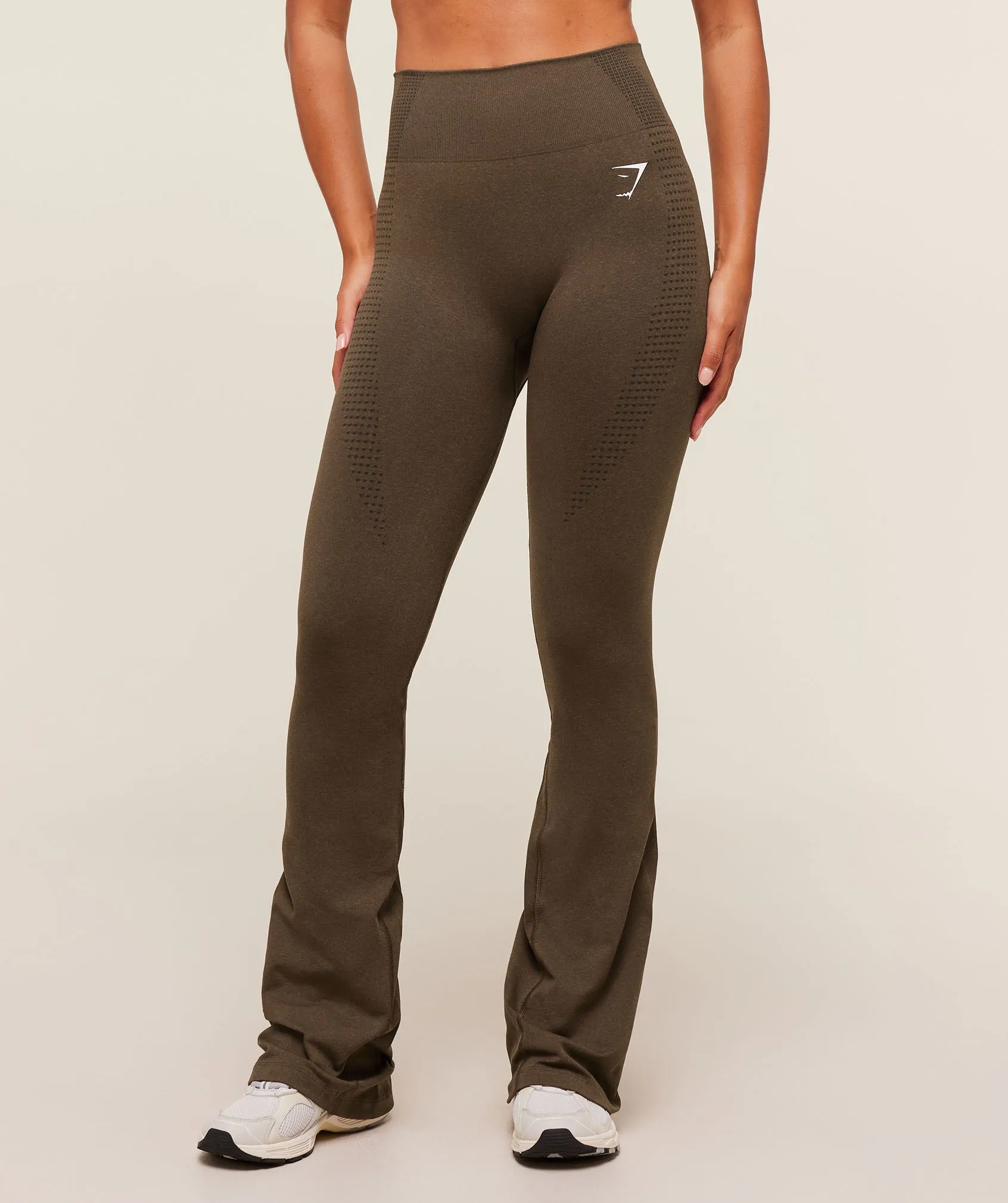 Gymshark Vital Soft Flared Leggings - Espresso Marl sold by Gymshark