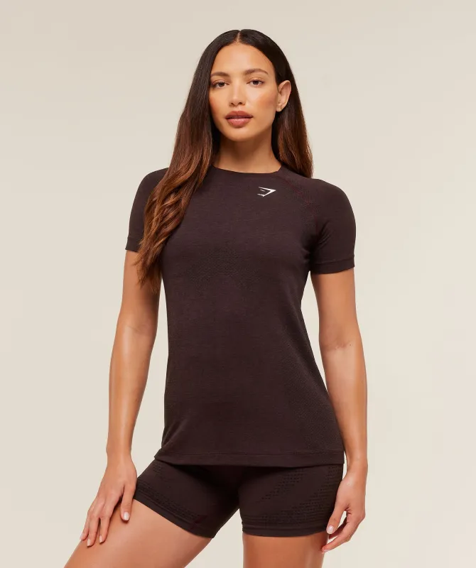 Gymshark Vital Light T-Shirt - Rich Maroon/Marl sold by Gymshark