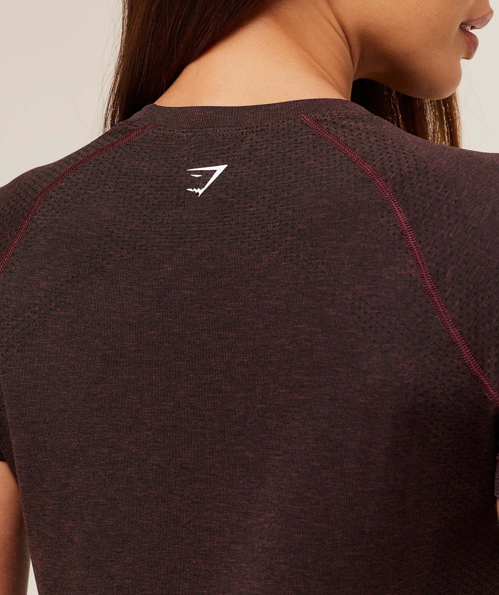 Gymshark Vital Light T-Shirt - Rich Maroon/Marl sold by Gymshark product image thumbnail 4