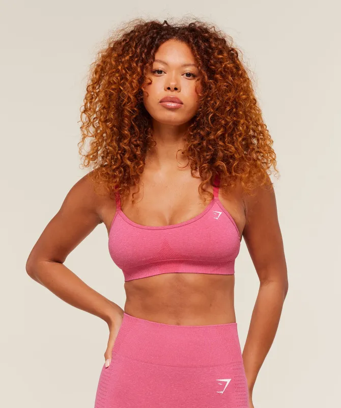 Gymshark Vital Sports Bra - GS Vintage Rouge Pink/ Marl sold by Gymshark