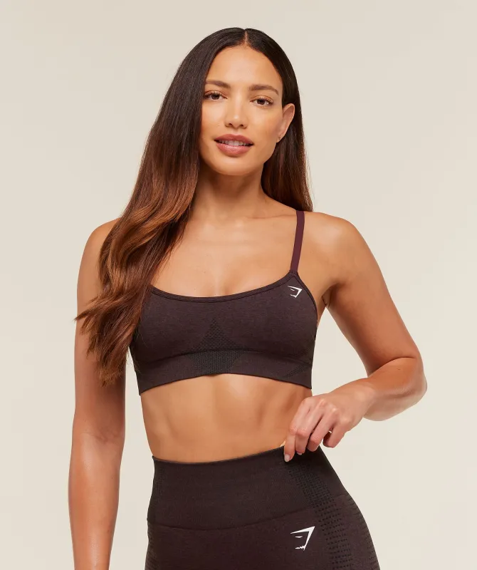 Gymshark Vital Sports Bra - Rich Maroon/Marl sold by Gymshark