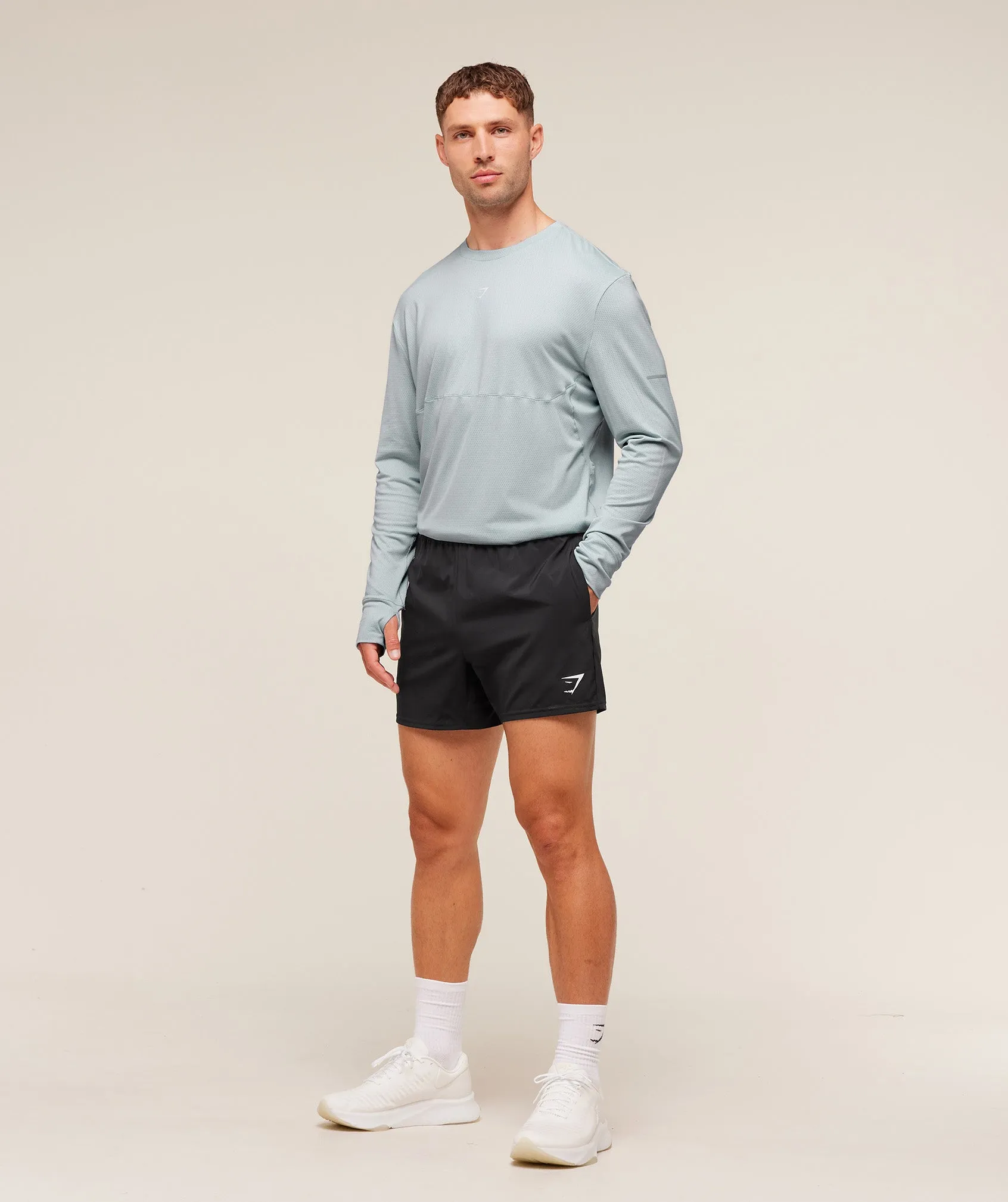 Gymshark Running Long Sleeve T-Shirt - Smoke Blue sold by Gymshark product image thumbnail 3