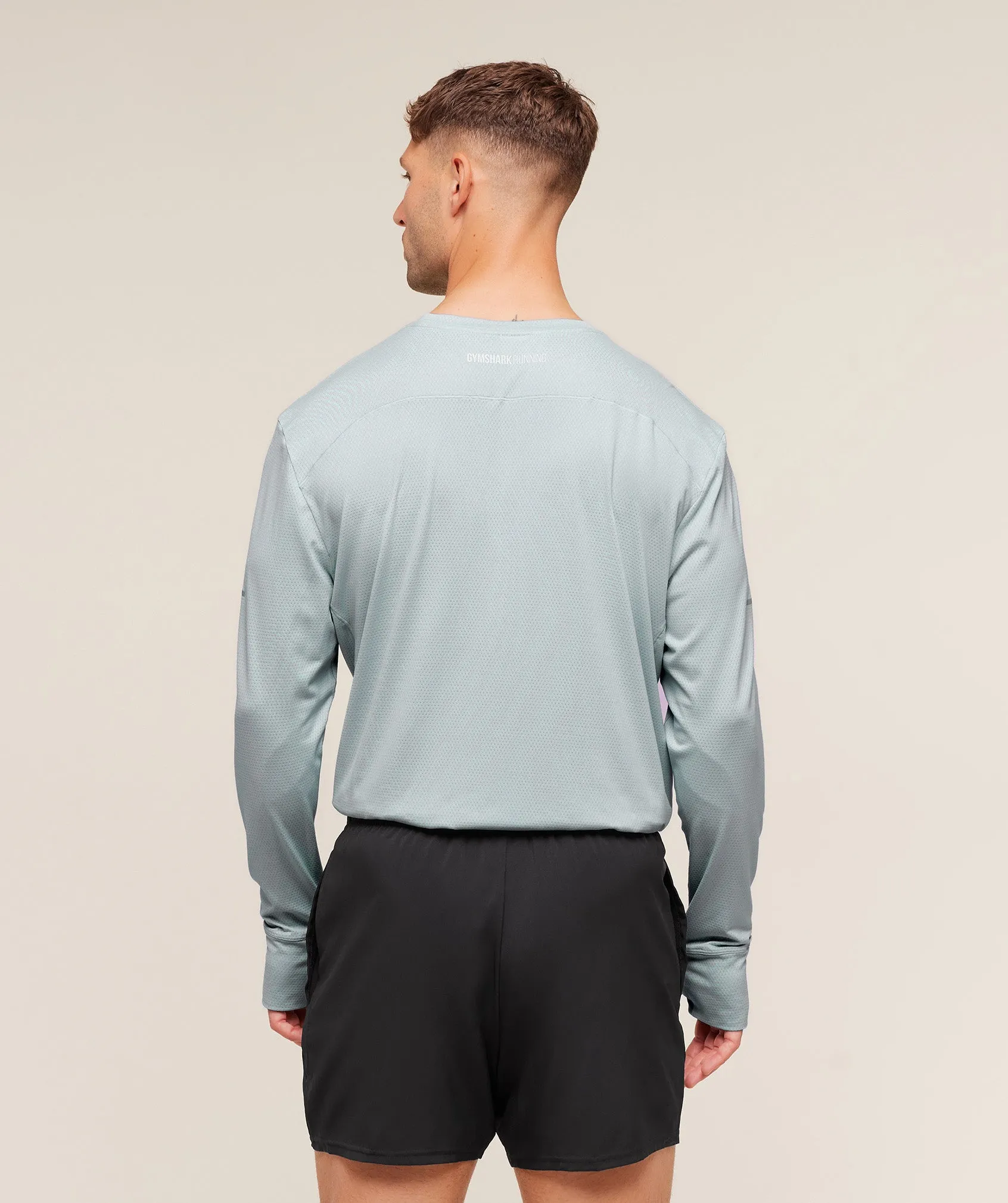 Gymshark Running Long Sleeve T-Shirt - Smoke Blue sold by Gymshark product image thumbnail 2