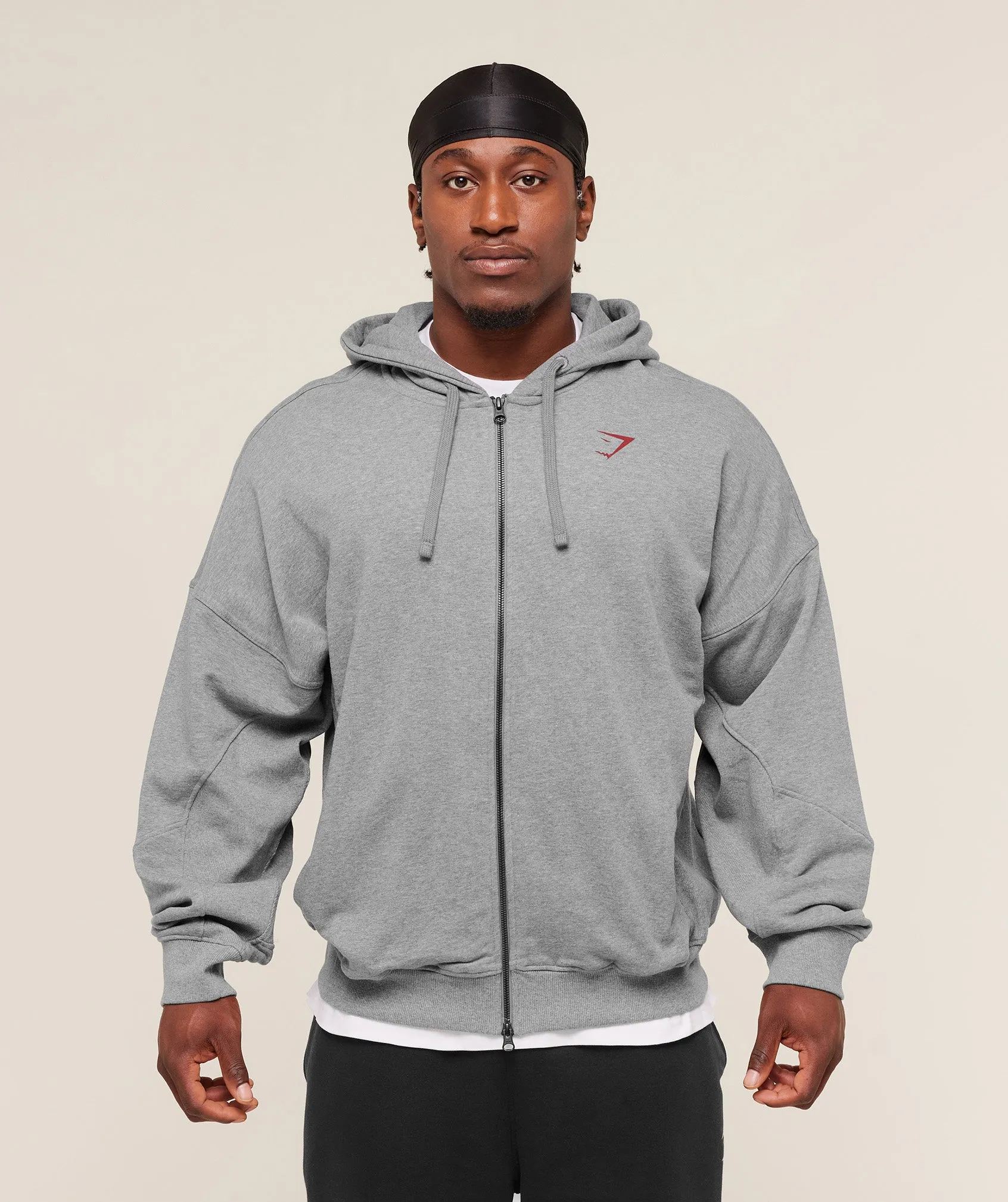 Gymshark Power Zip Up Hoodie - Charcoal Core Marl sold by Gymshark product image thumbnail 3