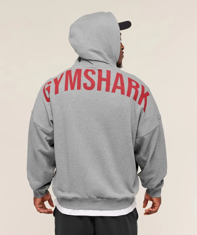 Gymshark Power Zip Up Hoodie - Charcoal Core Marl sold by Gymshark